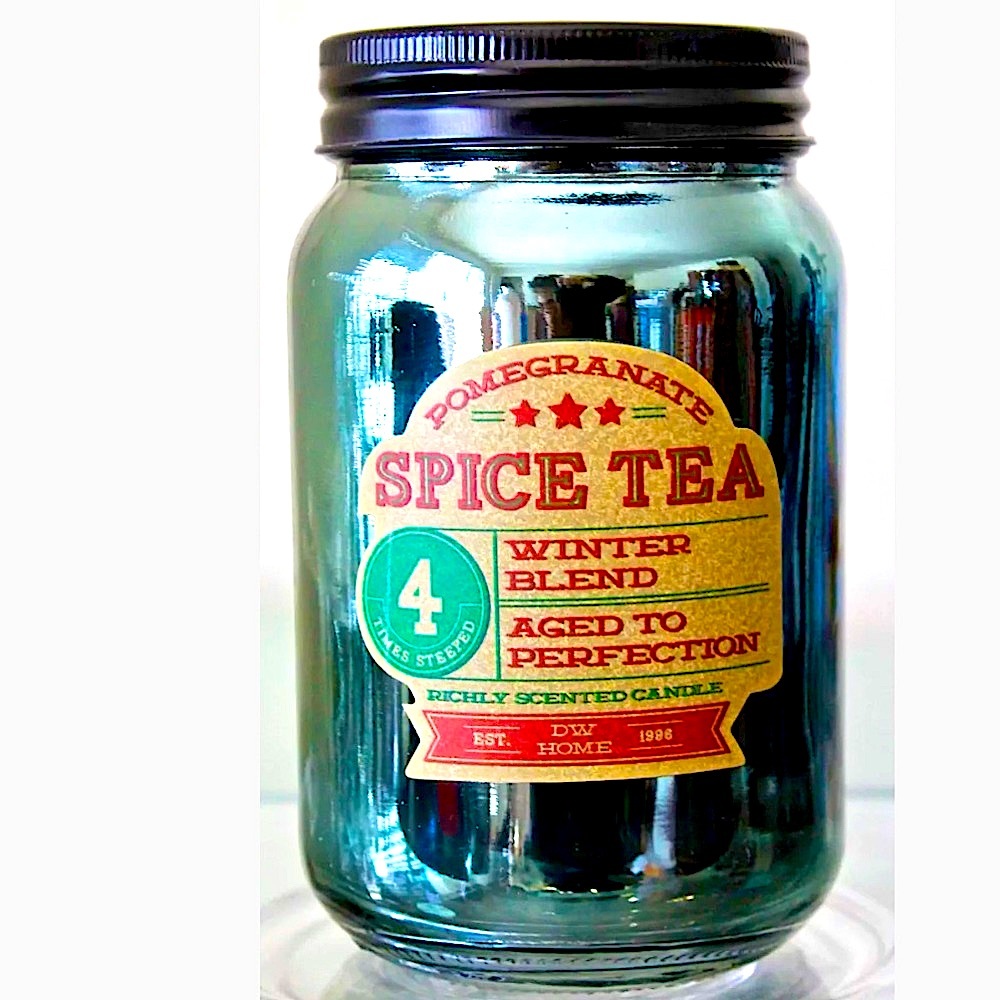 DW HOME CANDLE POMEGRANATE SPICE TEA WOOD WICK RICH SCENT NEW SOYWAX